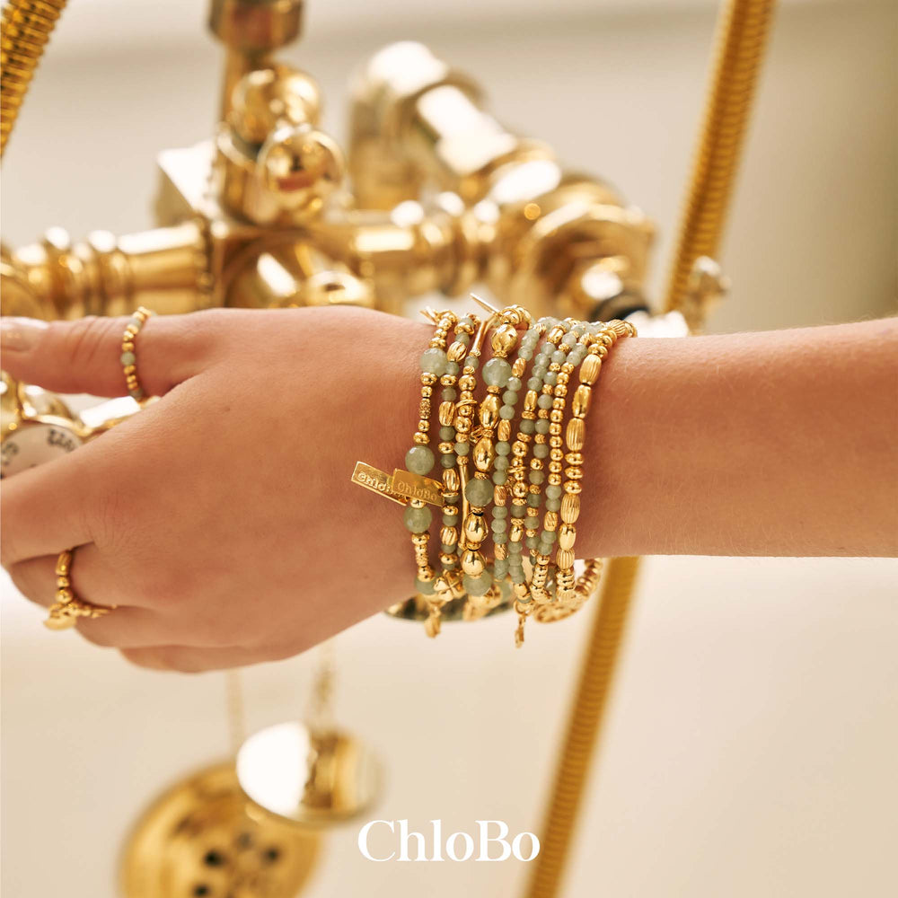ChloBo | Gold Wisteria Aventurine Set of 2 Bracelets