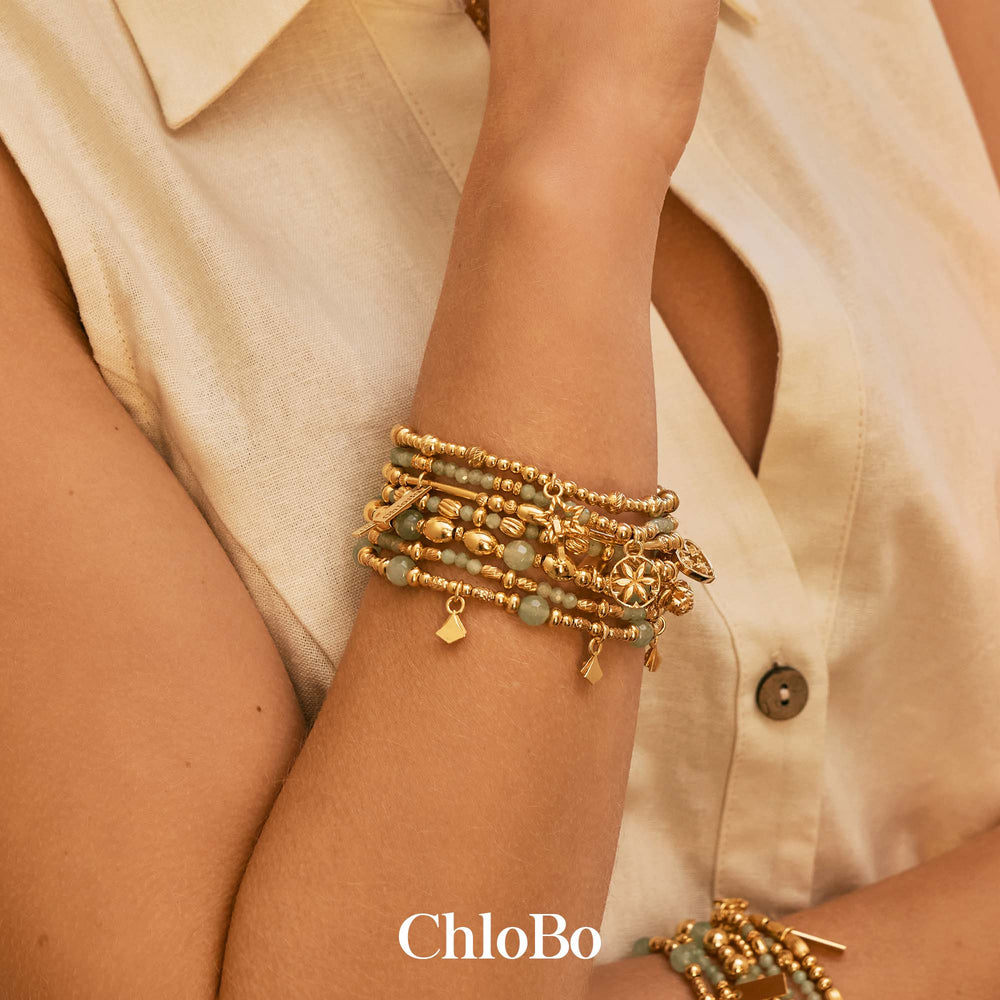 ChloBo | Gold Sparkle Interlocking Star Bracelet