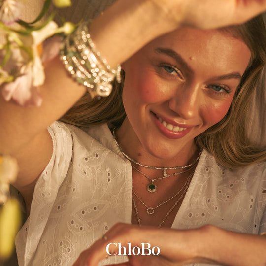 ChloBo | Gold Delicate Cube Chain Wisteria Necklace