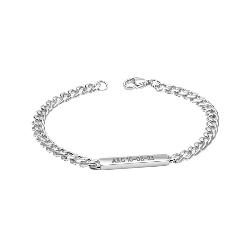 Fred Bennett | Chain Bracelet with engravable ID bar