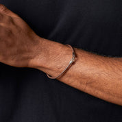 Fred Bennett | Ultra Thin Brown Leather Woven Bracelet