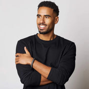 Fred Bennett | Checkboard Grey & Black Leather Bracelet