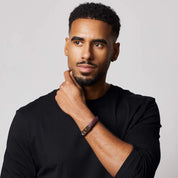 Fred Bennett | Burgundy Leather Large Clasp Bracelet