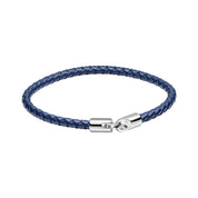 Fred Bennett | Braided Navy Leather & Hook Bracelet