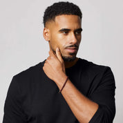 Fred Bennett | Braided Burgundy Leather & Hook Bracelet