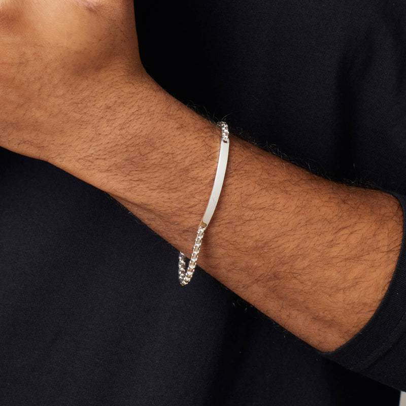 Fred Bennett | Sterling Silver Slim ID Bar Bracelet