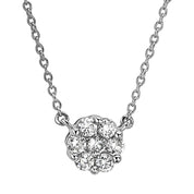Creative Brilliance | Yvette 9ct White Gold 0.25ct tw Lab Grown Diamond Necklace