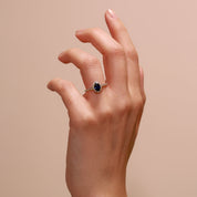 Creative Brilliance | Rosalind  9ct Yellow Gold 0.20ct tw Lab Grown Diamond and Created Sapphire Ring