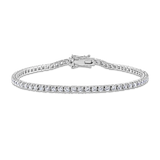 B&N | 18ct White Gold Lab Grown Diamond Tennis Bracelet