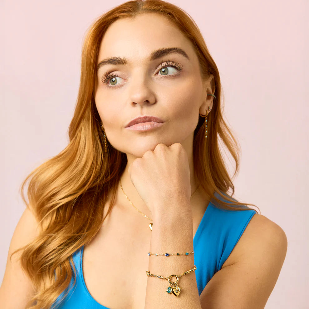 Beatrice Gold Blue Bracelet