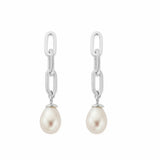 ChloBo | Mini Link Pearl Drop Earrings