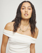 UNO de 50 | Snowflake Two Tone Necklace