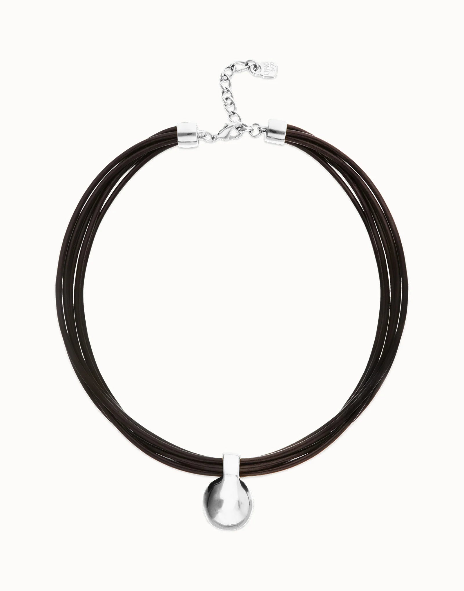 UNO de 50 | Multistrand Leather Necklace with Sphere
