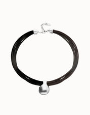 UNO de 50 | Multistrand Leather Necklace with Sphere