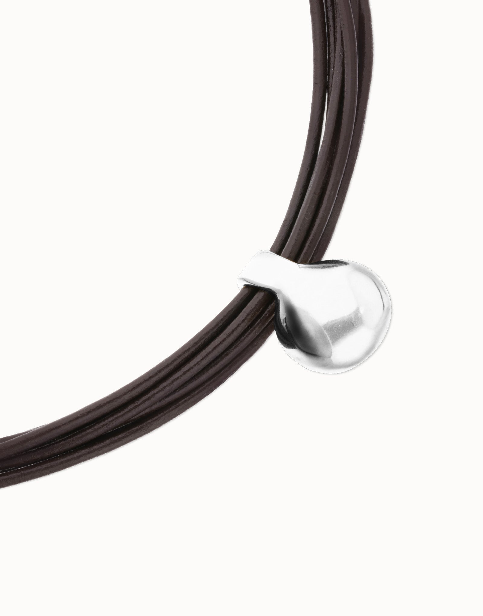 UNO de 50 | Multistrand Leather Necklace with Sphere