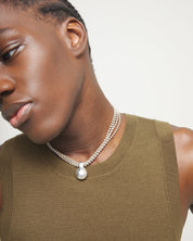 UNO de 50 | Silver Thread Necklace with Sphere