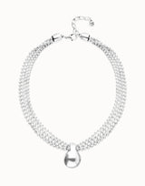 UNO de 50 | Silver Thread Necklace with Sphere