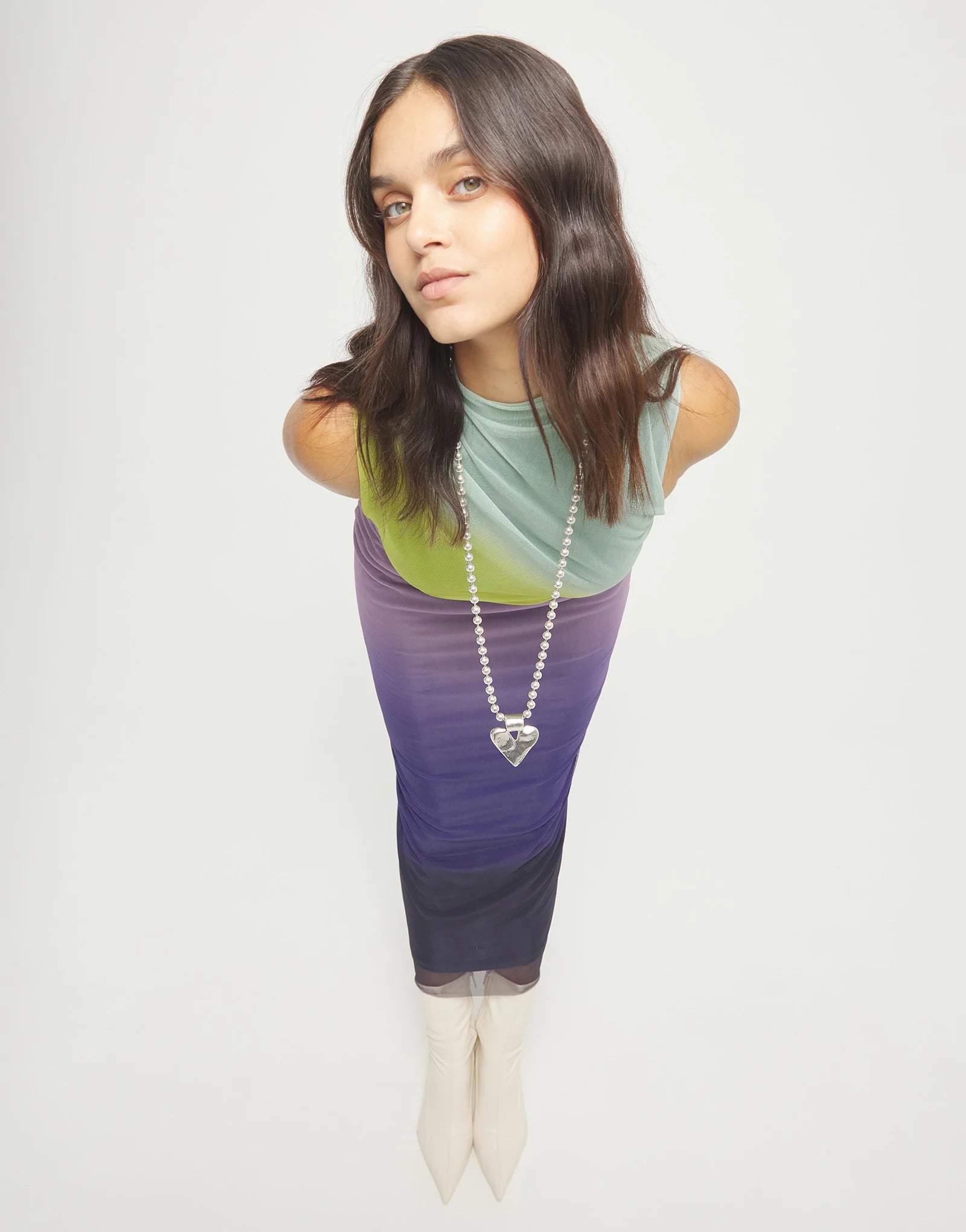 UNO de 50 | Statement Bead chain with large heart pendant