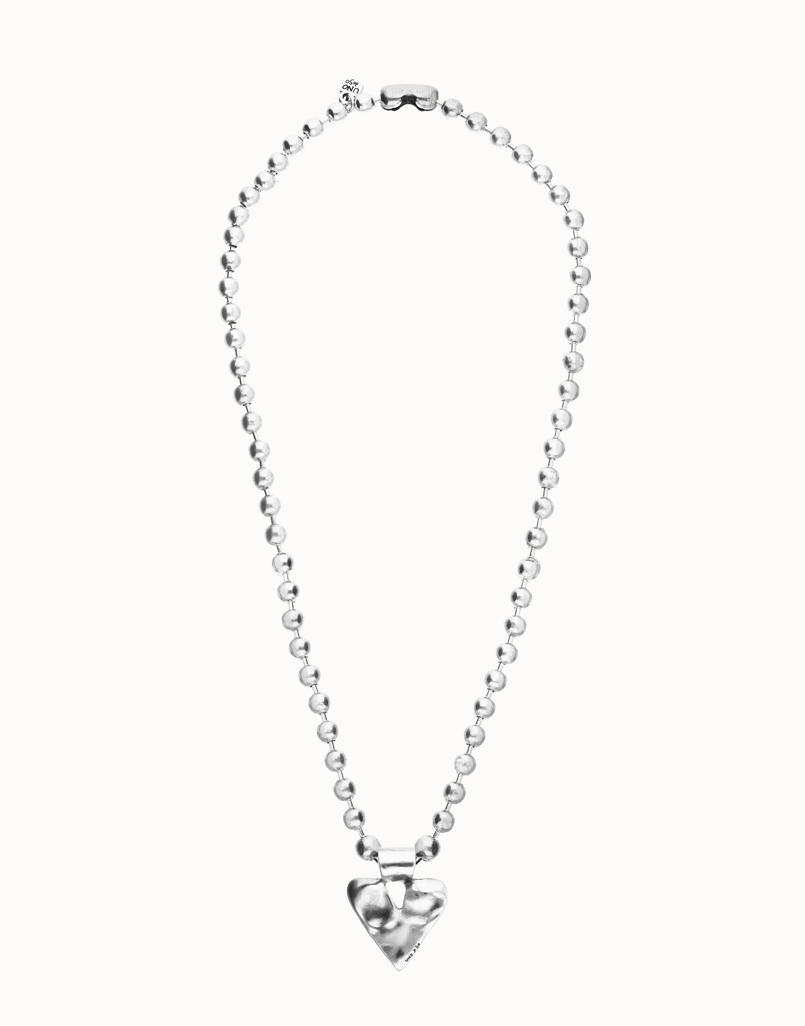 UNO de 50 | Statement Bead chain with large heart pendant