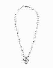 UNO de 50 | Statement Bead chain with large heart pendant