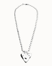 UNO de 50 | Statement Bead chain with large heart pendant