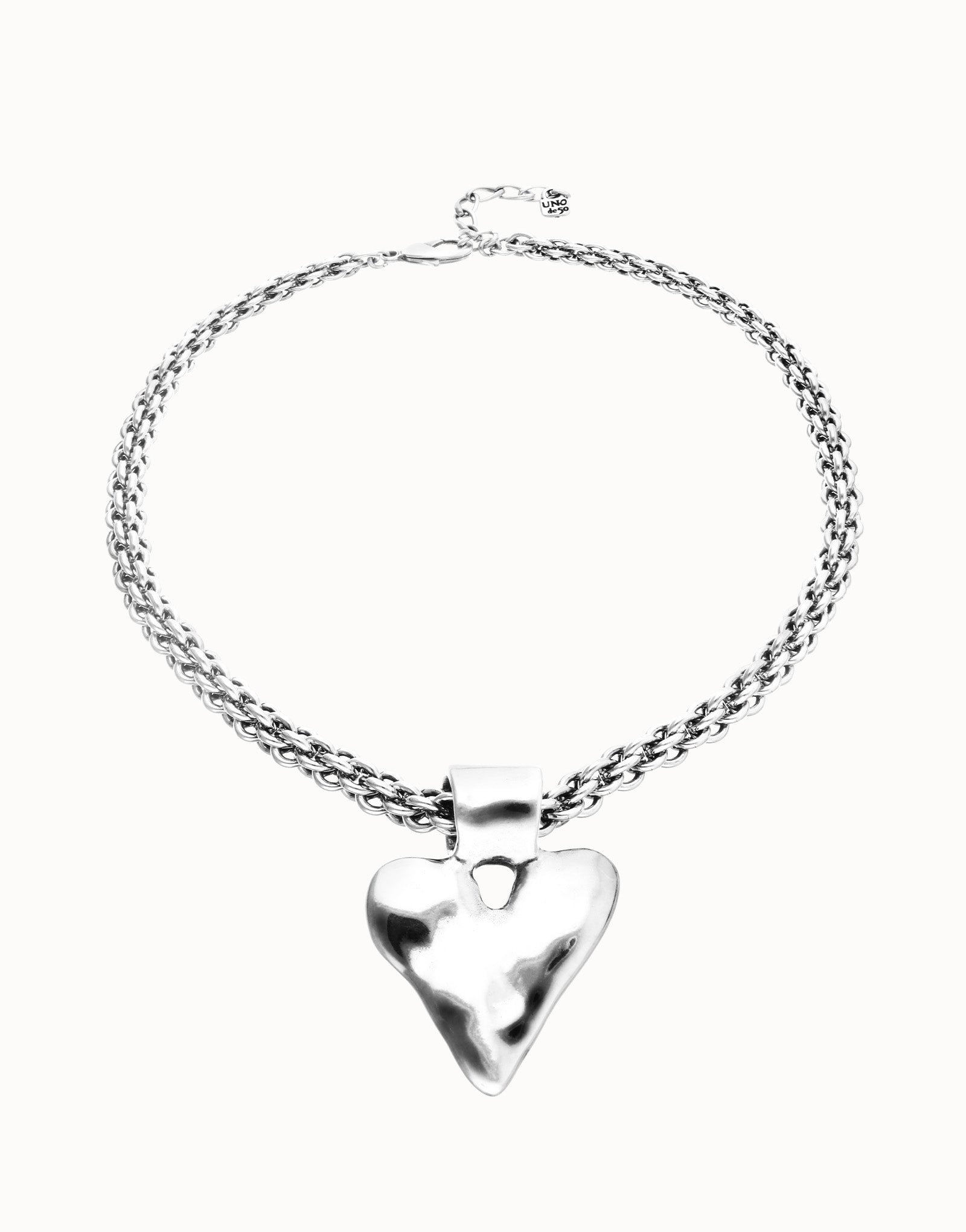 UNO de 50 | Statement Chain & Heart Necklace