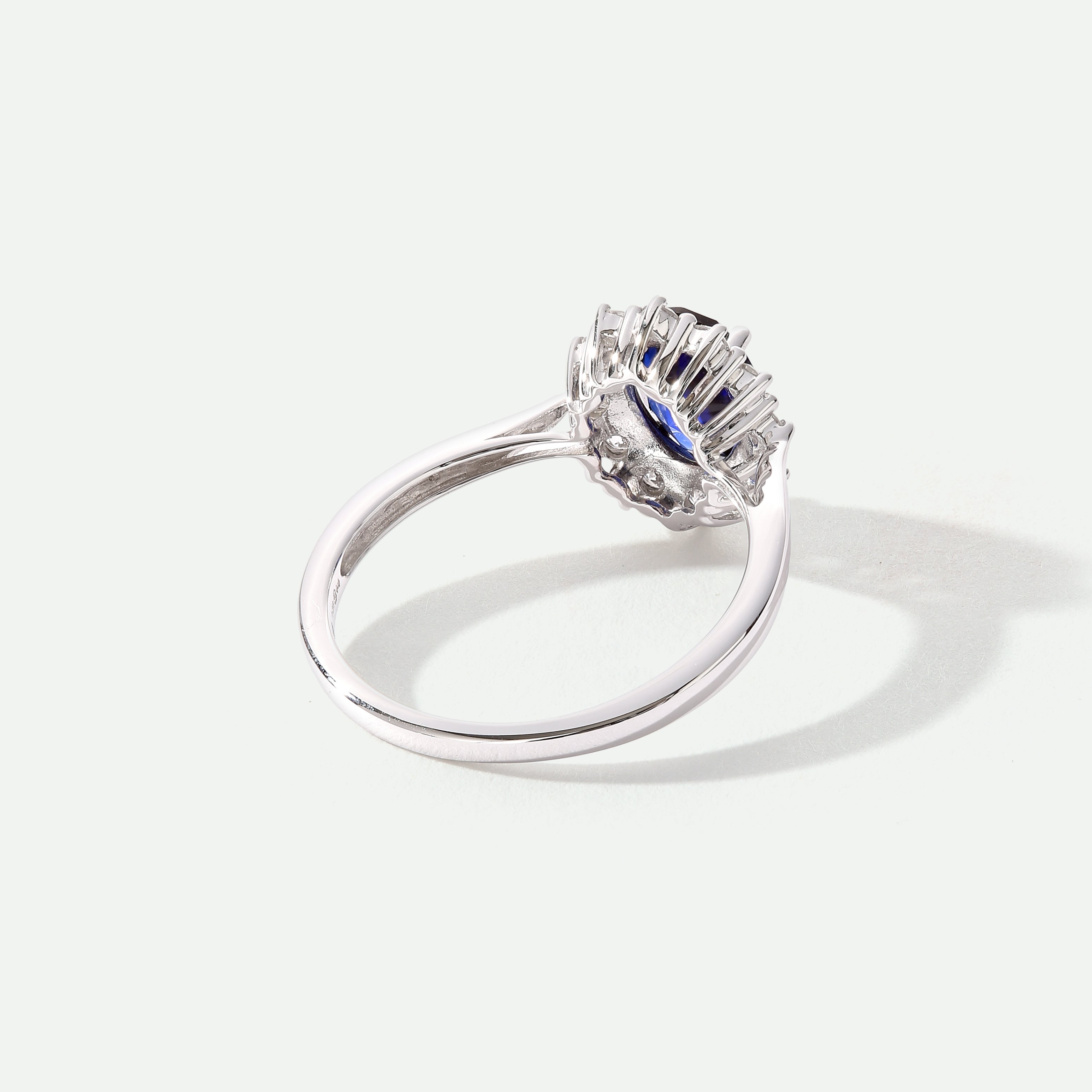 Creative Brilliance | Cate 9ct White Gold 0.25ct tw Lab Grown Diamond and Created Sapphire Ring