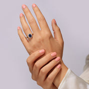 Creative Brilliance | Cate 9ct Yellow Gold 0.25ct tw Lab Grown Diamond and Created Sapphire Ring