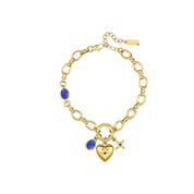 Bijoux De Mimi | Charli Blue Gold Charm Bracelet