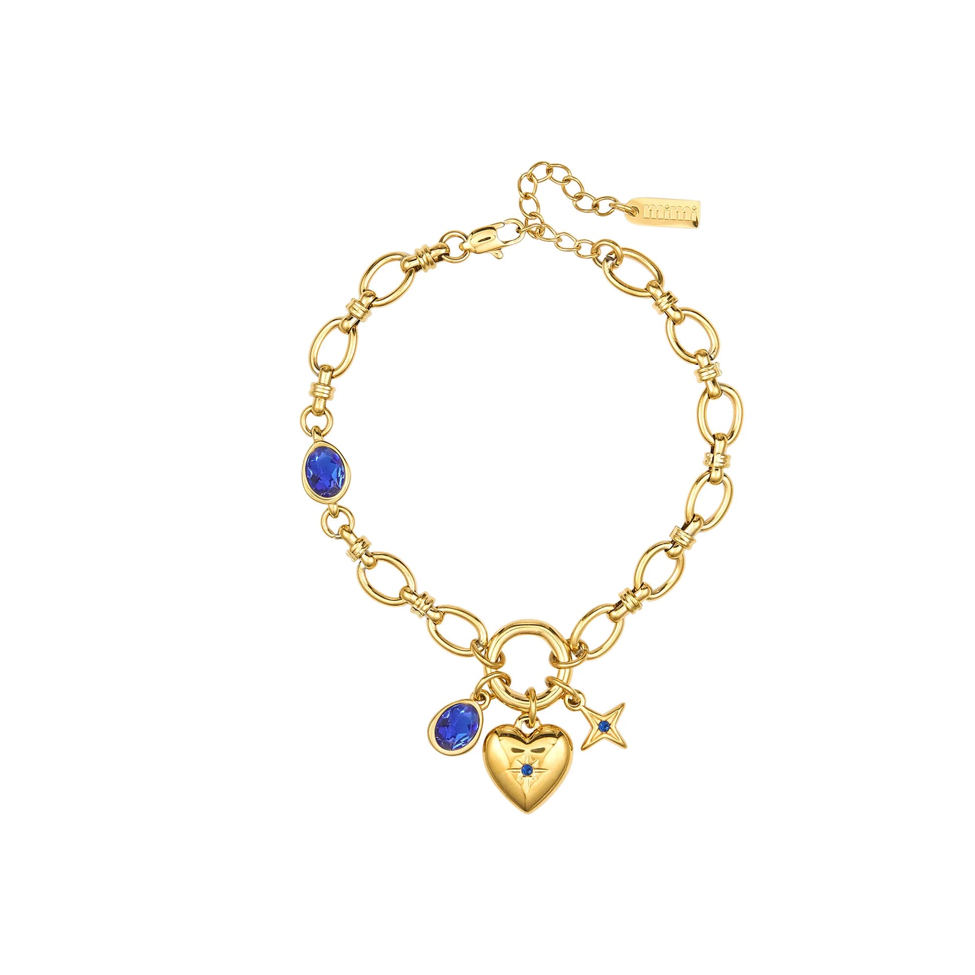 Bijoux De Mimi | Charli Blue Gold Charm Bracelet