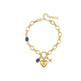 Bijoux De Mimi | Charli Blue Gold Charm Bracelet