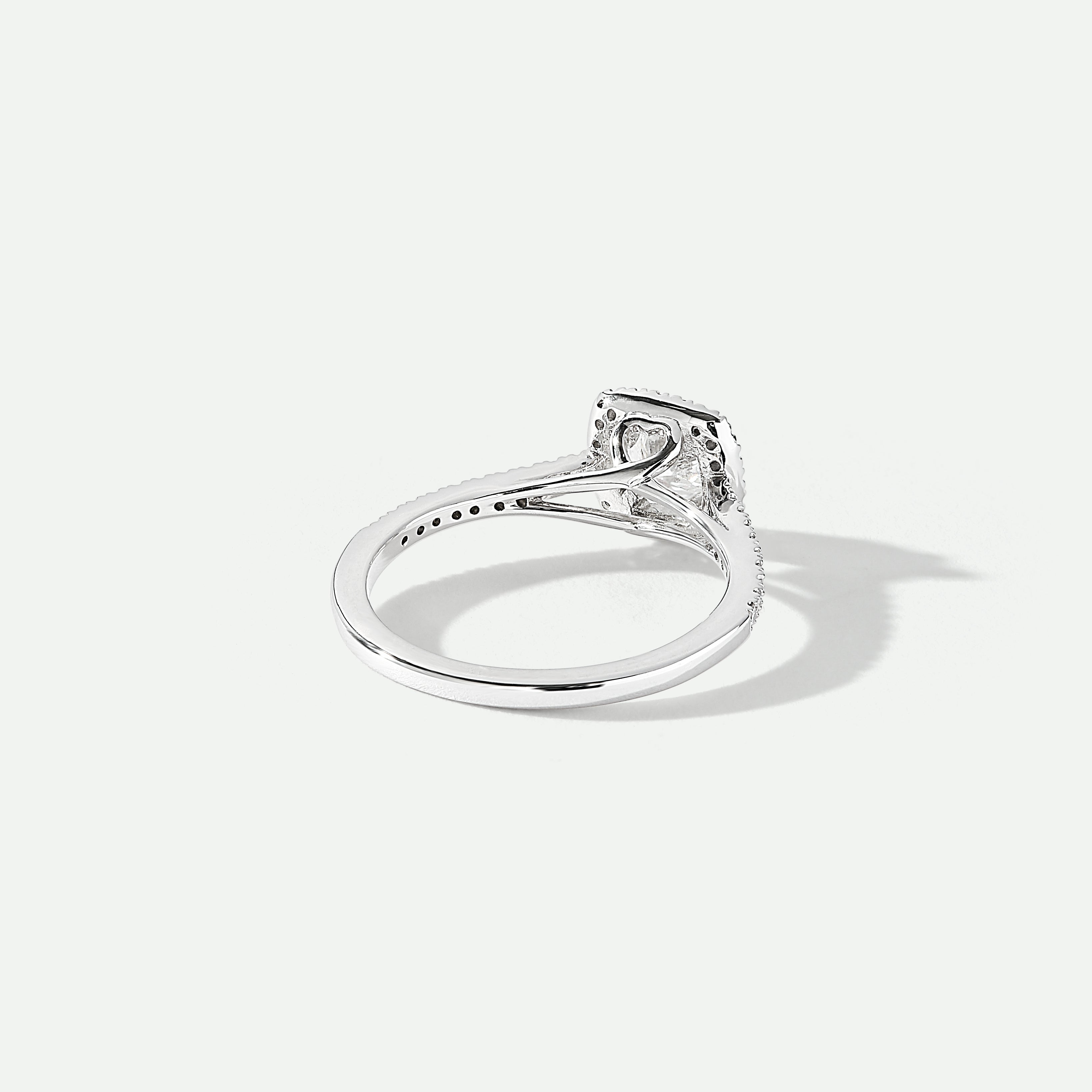 Creative Brilliance | Cynthia 9ct White Gold 0.70ct tw Lab Grown Diamond Halo Ring