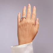 Creative Brilliance | Cynthia 9ct White Gold 0.70ct tw Lab Grown Diamond Halo Ring