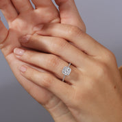 Creative Brilliance | Cynthia 18ct White Gold 1.20ct tw Lab Grown Diamond Halo Ring