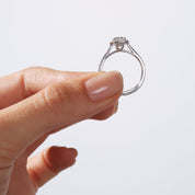 Creative Brilliance | Cynthia 18ct White Gold 1.20ct tw Lab Grown Diamond Halo Ring