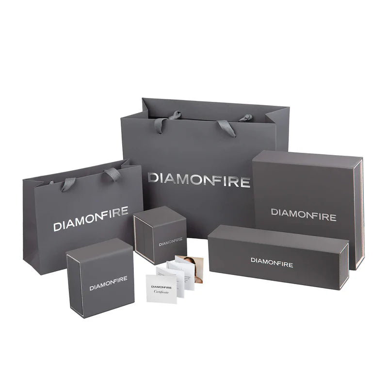 Diamonfire | Four Claw Station Solitaire Necklace