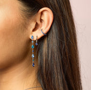 Bijoux De Mimi | Freya Blue Silver Droplet Statement Studs