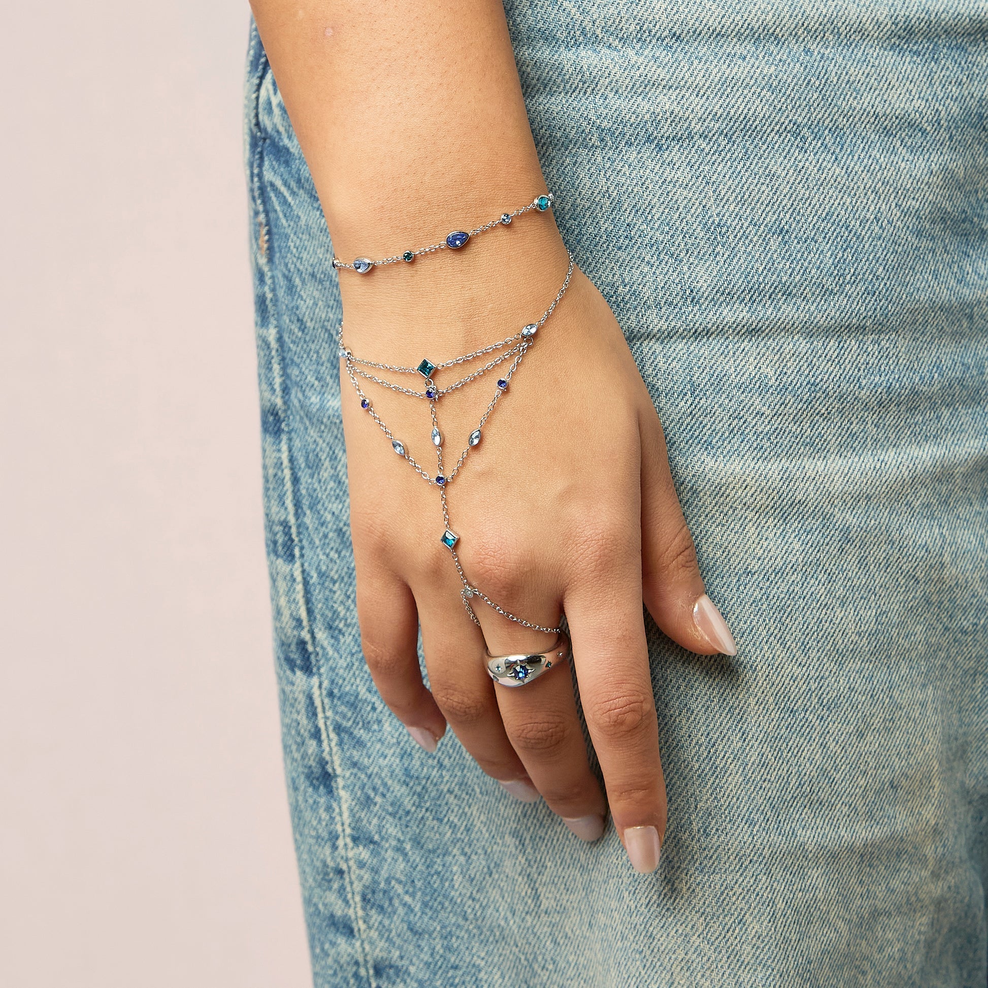 Beatrice Silver Blue Bracelet