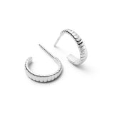 Daisy London |  Midi Pleated Hoop Earrings