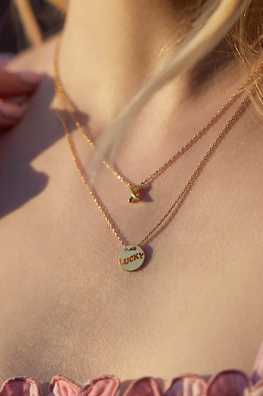 Estella Bartlett |  Kiss Gold Plated Necklace