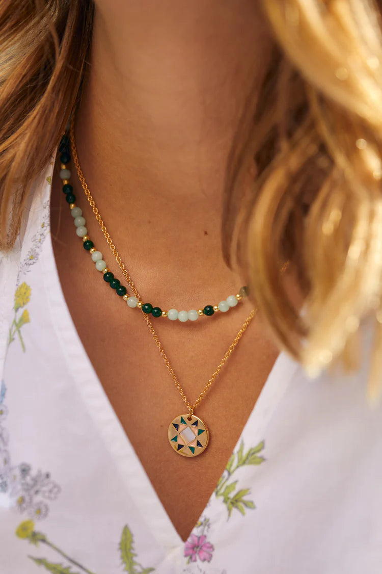 Estella Bartlett |  T-Bar Semi Precious Beaded Necklace