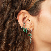 Bijoux De Mimi | Ottillie Raindrop Green Huggie Earring