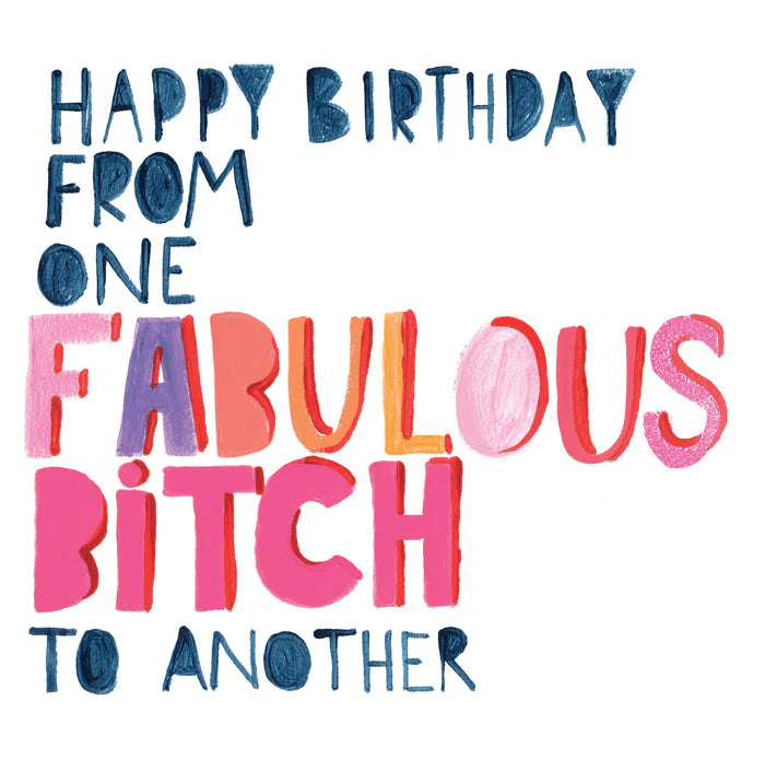 'Fabulous' Birthday Card - Paper Salad