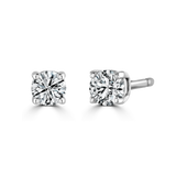 B & N | 9ct White gold Lab grown Diamond Solitaire Earrings