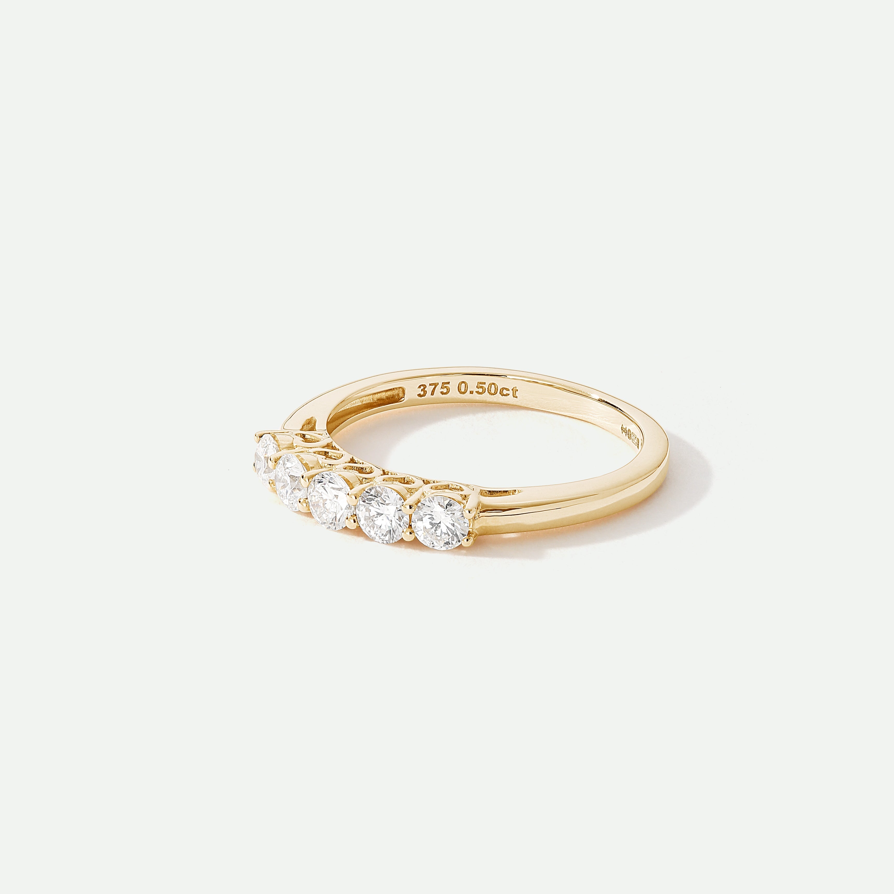 Elsie 9ct Yellow Gold 0.50ct tw Lab Grown Diamond Ring