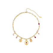 Bijoux De Mimi | Etalie Pink Gold Charm Necklace