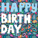 Paisley Design Birthday Card- Paper Salad