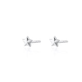 Scream Pretty | Faceted Star Silver Stud Earrings