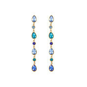 Bijoux De Mimi | Freya Blue Gold Droplet Statement Studs