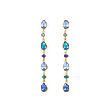 Bijoux De Mimi | Freya Blue Gold Droplet Statement Studs